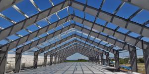 Wholesale Structural Steel Storage Warehouse With 3-20T Cranes from china suppliers
