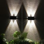 2800-3200K Color Temperature Solar Wall Lights for Outdoor Villa Courtyard