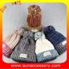 Buy cheap AK17014 Sun Accessory customized acrylic knitted hat and cap, logo can be sewing from wholesalers