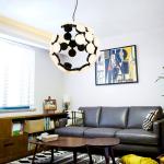 Nordic Home Black Moon Chandelier Art Creative Living Room Bedroom Scopas