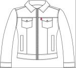Levis Dark Brown Ladies' Pleather Biker Jacket With Plastic Zip Polo Collar
