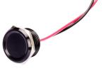 16mm Mini Black Piezo Switch Touch Aluminum Momentary 2 Wires For Car