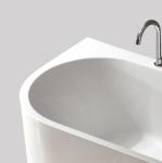 Rectangular Freestanding Acrylic Back to Wall Bathtubs for Villa Hotel Bathrooms
