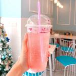 6 Color Printing Disposable Plastic Cups 700ml With Lids And Straw Customized