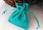 Jewelry Storage Velvet Drawstring Bags Promotional Light Grey Shock Resistance