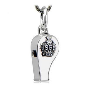Wholesale Sterling Silver Pendant Necklace Whistle Charm with Wheat Chain for Women and Men(N029103W) from china suppliers