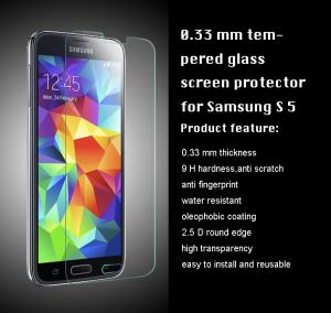 Wholesale 9H hardness 2.5D round edge tempered glass screen protector for samsung galaxy s5 from china suppliers