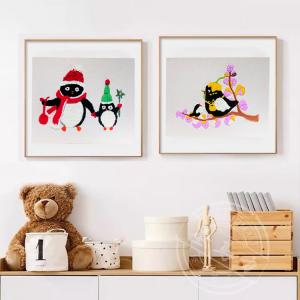 Wholesale Penguin Decoration Painting Punch Needle DIY Crochet Kit For Beginners Seven Craft from china suppliers