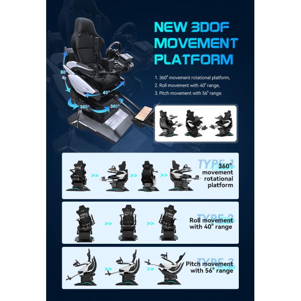 MOZA Professional Racing Game Simulator With Motion Real-time Feedback Chair