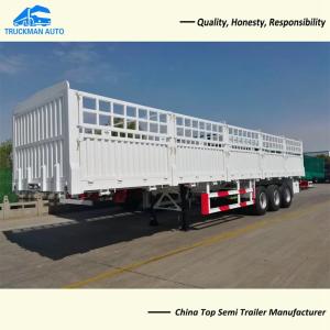 Wholesale 3 Axle 60 Tons Drop Side Wall Semi Trailer With FUWA Brand 13 Tons Axle from china suppliers