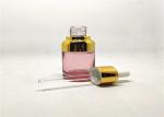 Lotion Cosmetic Glass Bottles With Dropper Caps Easier To Fill Rubber Head