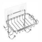 No Drilling Durable Stainless Steel Soap Dish Holder for Bathroom and Kitchen