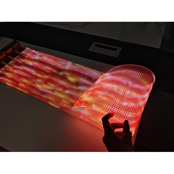 P6 LED Transparent Film Screen Ip67 Indoor Indoor Adhesive Flexible Led Crystal Screen Display