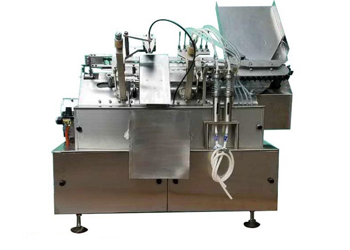 AAG-4 Glass Bottle Pharmaceutical Liquid Filling Machines 4 Heads Suit For 1ML 2ML