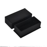 Straight Corner Eyewear Packaging Box Matte Black Grey Cardboard Material