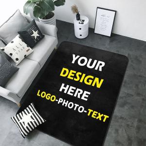 Wholesale Custom Rug Personalized Add Your Own Logo Image Text Photo Area Carpet Anti Slip Washable Decorative Door Mat from china suppliers