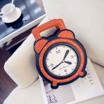 Cartoon cute alarm clock female PU leather messenger bag cute candy colored