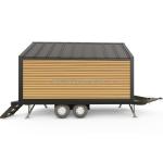 Galvanized Steel Square Tubes Modern Triangular Wooden Container House on Wheels