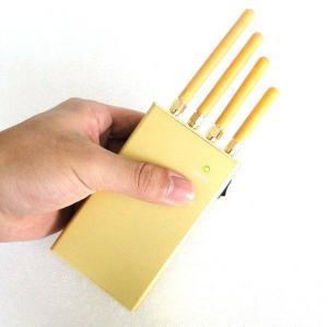 Wholesale 3.2 W Portable Cell Phone Jammer , 3G / GPS 4 Antenna Jammer Shield from china suppliers
