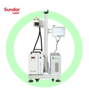 Wholesale Flying UV Laser Marking Machine Marker Food Packaging QR Code Bar Code on Glass PET PP from china suppliers