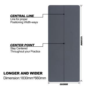 Wholesale Extra Wide 26 Inch TPE Yoga Mat 6mm Thick All Purpose Odorless Exercise ＆ Gray from china suppliers