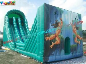 China Hot Giant Rent Inflatable Slide / Tarzan Inflatable Zip Line Slide Slip Game For Sports on sale