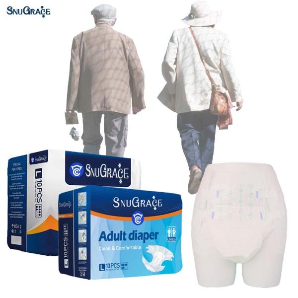 Disposable Soft Breathable Absorption SnuGrace Night Diaper for Elderly and