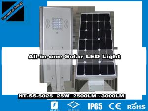 Wholesale Hitechled 25W Smart All-in-one Solar LED Street Light,Luminaria integrada de energia Solar from china suppliers