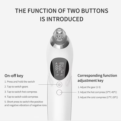 Vacuum Facial Blackhead Removal Suction Device Rechargeable Deep Pore Cleanser Machine