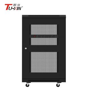 Wholesale 18U Mobile Server Rack 600 X 600mm Powder Coating Surface Finish Adjustable Feet from china suppliers