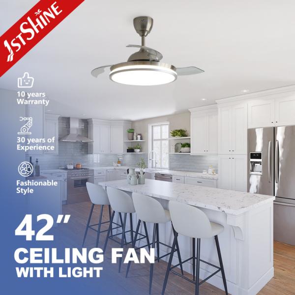 Starry Decorative LED Ceiling Fan with Retractable Hidden Blades and Air