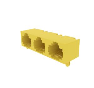 Wholesale 56I-138800111X01 Series 8P8C 1*3 Multiple-Port RJ45 Connector Without Leds from china suppliers