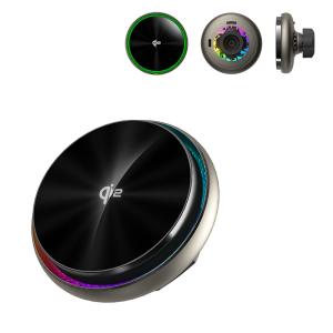 Wholesale Starry Sky Magnetic Car Wireless Charging Holder Built-In Cooling Fan Fast Heat Dissipation Multiple Lighting Adjustments from china suppliers