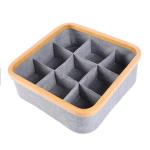 100% Polyester Non Woven Storage Fabric Drawer Organizers 3*3 Grids