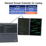 14Inch 1080p Portable Monitor Dual Screen Extender HDMI USB C For Laptop Windows