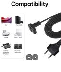 Italy 2 Pin Ac Plug European Cable C7 Connector Extension Psu Laptop Power Cord