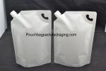 Aluminum stand up spout pouch with spout for juice, food or other liquid