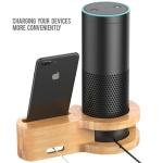 2 in 1 Wooden Phone Holder Bamboo Amazon Smart Speaker Echo Accessory
