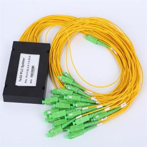 Wholesale 1x2 1x4 1x8 1x16 1x32 PLC Splitter ABS Box Type FTTH Optical Fiber from china suppliers