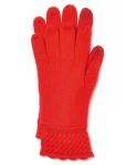 Jacquard Cuff Knitted Gloves With Fingers Pure Color Lattice Stitch Custom