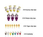 Sailing Ecig silicone drip tips 510 Cat/Tiger/Robot/Bunny drip tip animal drip