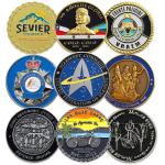Metal Enamel Custom Commemorative Coin Brass Silver Plated Alloy Old 3D Coins