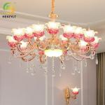 Luxury Atmosphere Home LED Chandelier Simple Bedroom Crystal Hall Chandelier