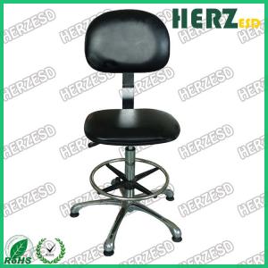 China Cleanroom Anti-static PU leather High-profile Backrest Chair With Footrest on sale