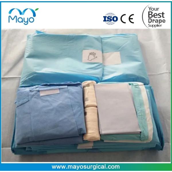 Sterile Blue Nonwoven Caesarean Surgical Drape for Hospitals