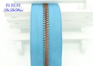 China Bright Color Tape 10 Inch Separating Zipper , Long Chain Coil Zipper By The Yard on sale