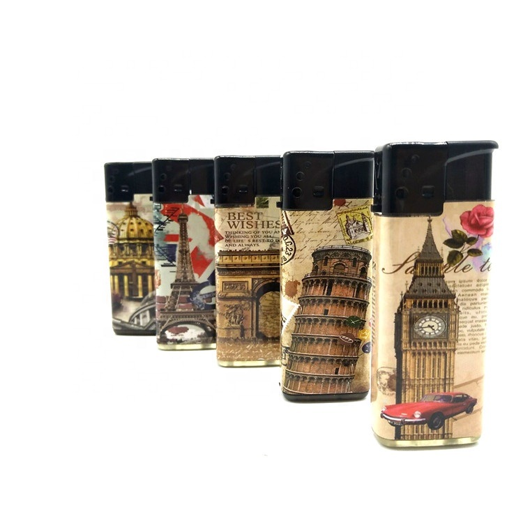 Advertising Gifts Customized Logo Portable Disposable Plastic Windproof Cigarette Lighter for Outdoor