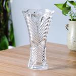 Diamond Design Glass Flower Vase Durable With Super Heavy And Thicken Wall
