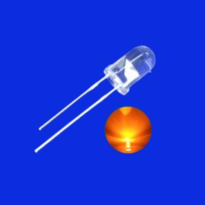 Wholesale 5mm LED Light Diode 600nm - 610nm Orange Color 2500mcd Clear Lens Round Head With Flange from china suppliers