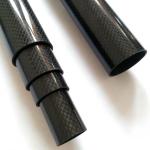 Matte Plain Weave Twill Carbon Fiber Telescoping Tubes